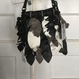 CHI by CARLOS FALCHI "LEAVES " BUCKET HANDBAG NWT